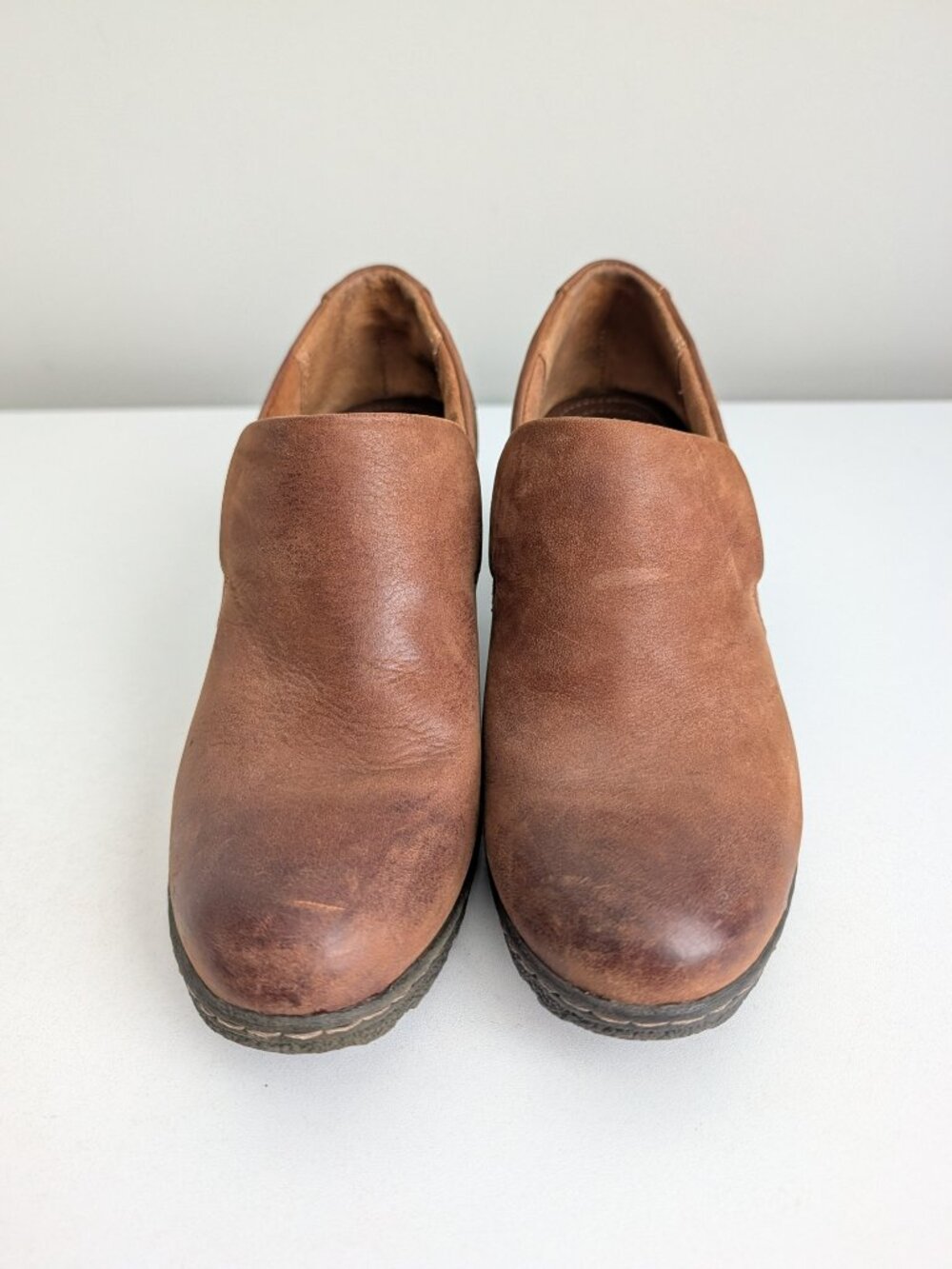 Born b.o.c. Carla Shoes Womens Size 7.5M Brown Leather Heel Booties - Picture 7 of 10